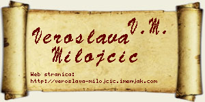 Veroslava Milojčić vizit kartica